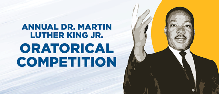 An image of MLK with the name of the competition