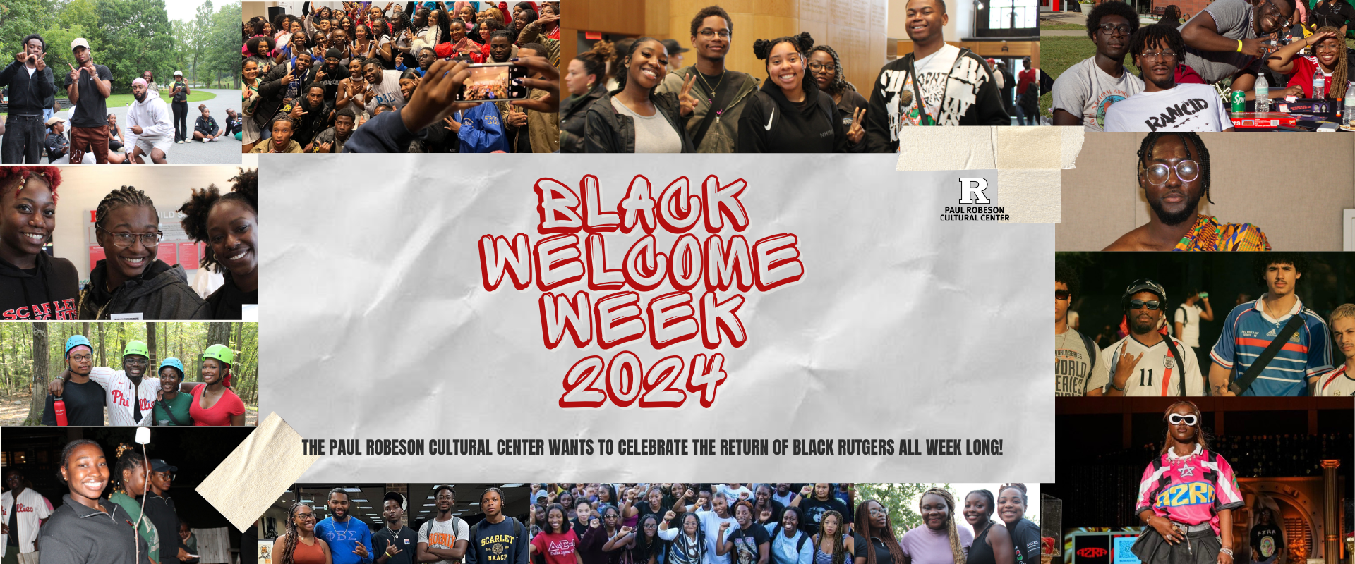 Black Welcome Week collage flyer